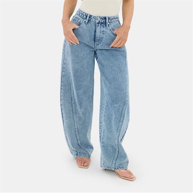 Light Wash - I Saw It First - Barrel Leg Seam Jean