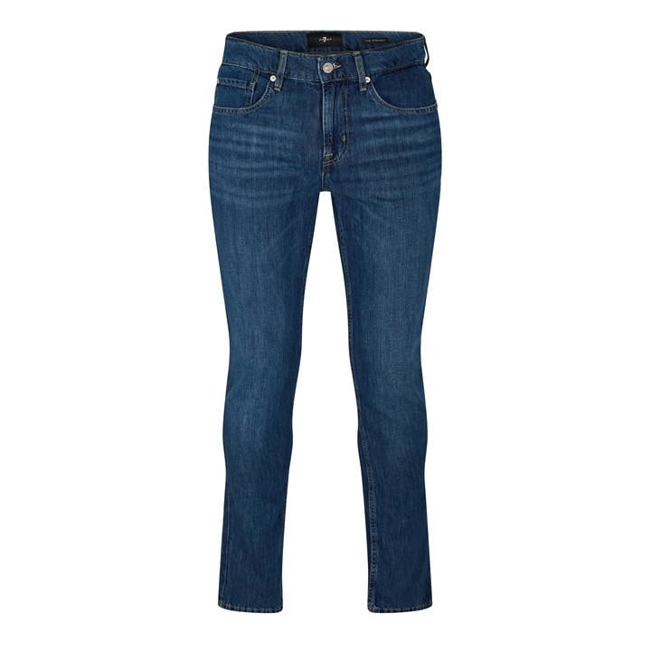 7 For All Mankind Men's Blue Straight Leg Jeans in Size 30 R, Sports Direct