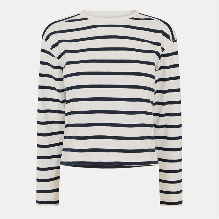 French Connection Women's  Stripe Long-Sleeve T-Shirt in Size 16, Sports Direct