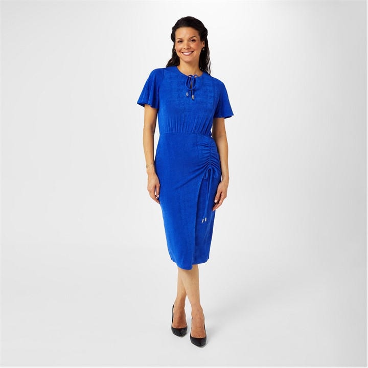 Biba Women's Blue Keyhole Jersey Dress in Size 10, Sports Direct