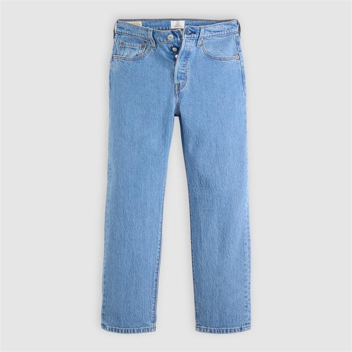 Levis Women's Blue 501 Crop Long Live The Queen in Size 29 L26, Sports Direct