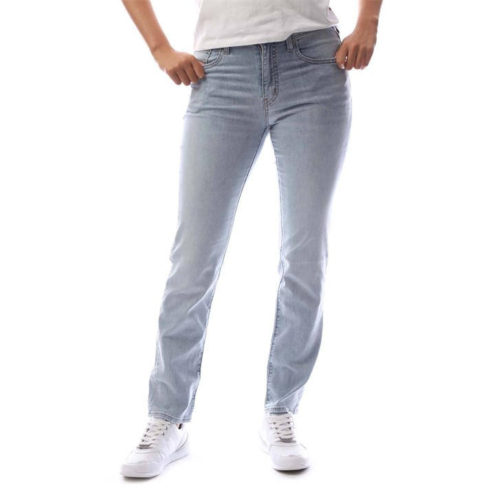 Levis Women's Blue High Rise Straight Leg Jeans in Size 26 R, Sports Direct