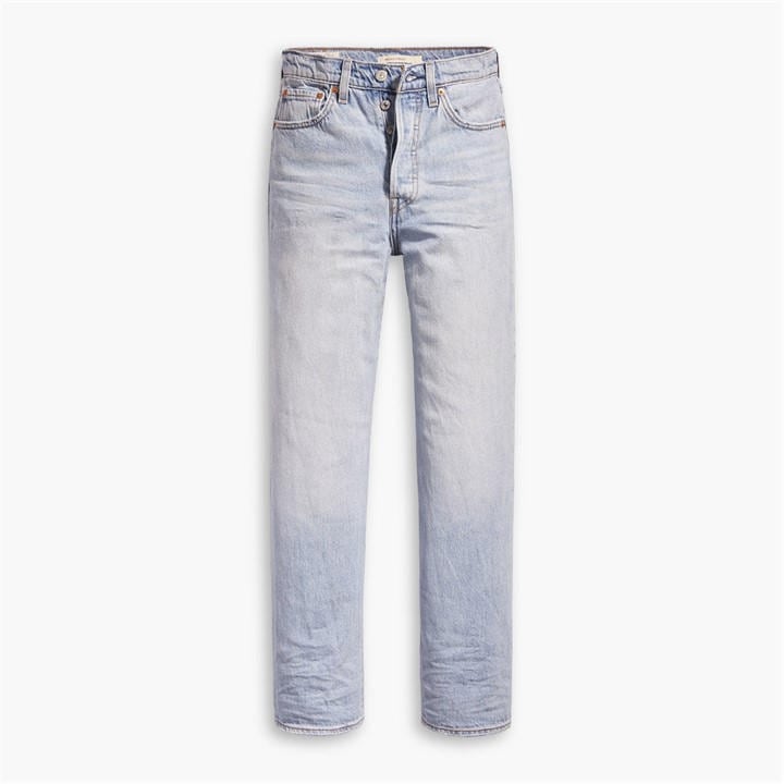 Levis Women's Blue Ribcage Straight Ankle Middle in Size 28 L29, Sports Direct