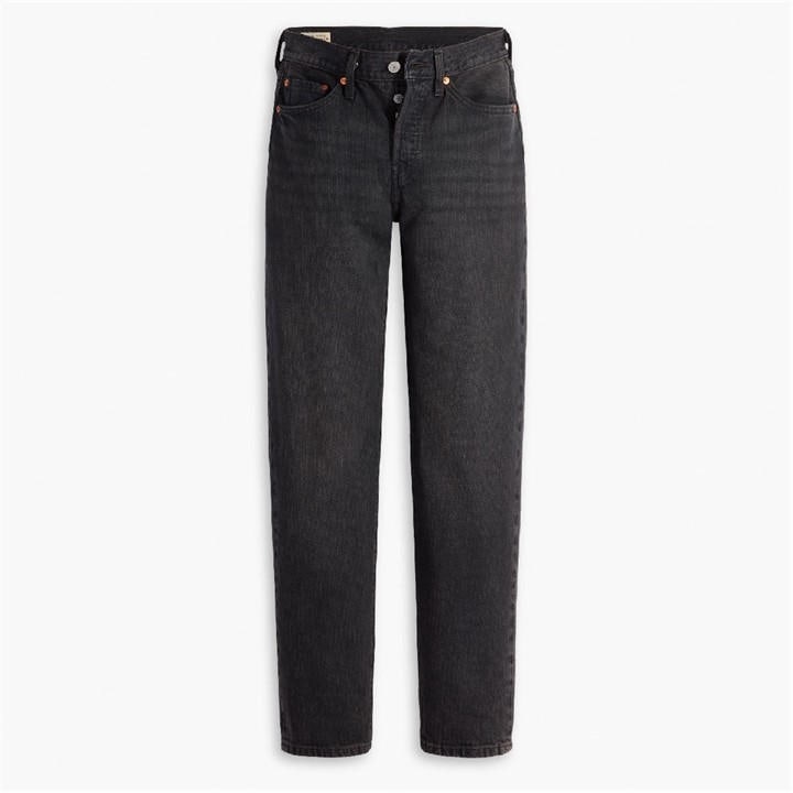 Levis Women's Black Straight Leg Jeans in Size 25 L31, Sports Direct