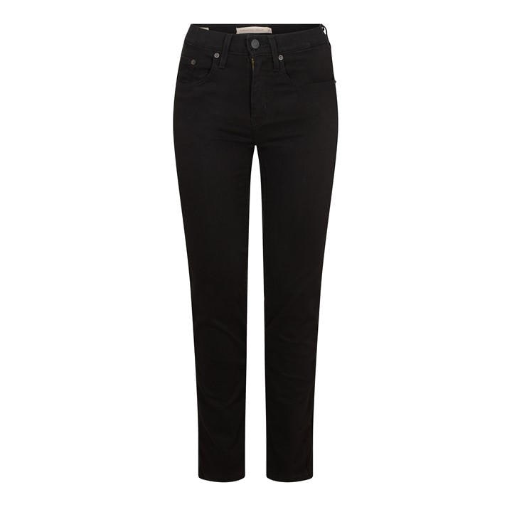 Levis Women's Black High Rise Night I Jeans in Size 25 S, Sports Direct
