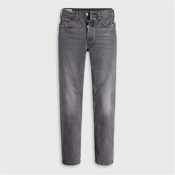 Levis Women's Grey Swan Island Straight Leg Jeans in Size 25 L32, Sports Direct