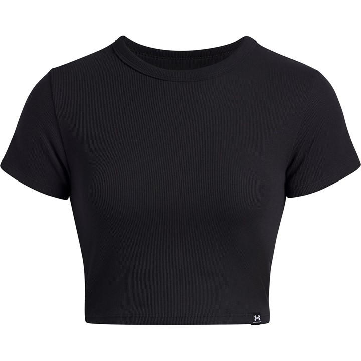 Under Armour Women's Black Rival Rib Crop Top in Size 12, Sports Direct