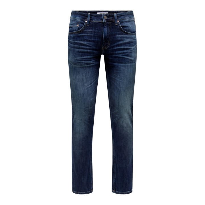 Only And Sons Men's Blue Skinny Tapered Jeans in Size 30 R, Sports Direct