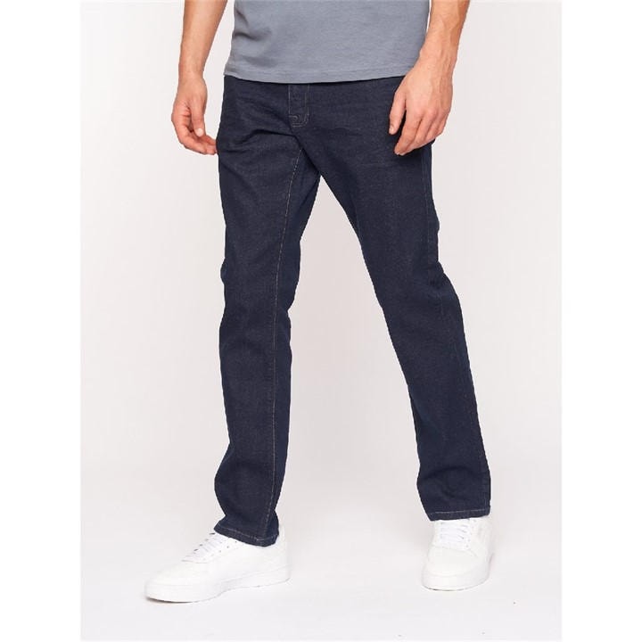 Crosshatch Men's Blue Cadman Straight Leg Jeans in Size 32, Sports Direct