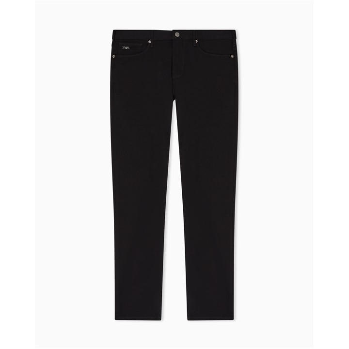 Emporio Armani Men's Black J06 Slim-Fit Trousers in Size 32 R, Sports Direct