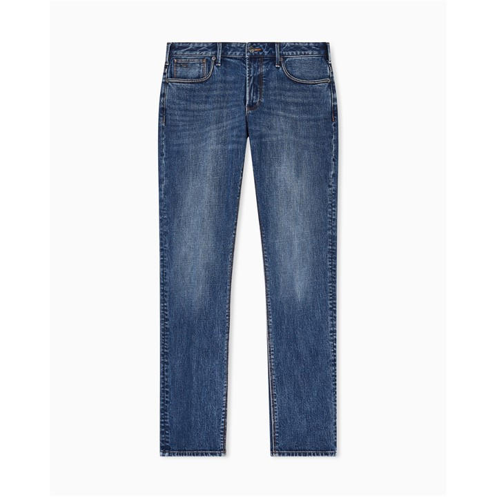 Emporio Armani Men's Blue J06 Slim-Fit Trousers in Size 38 R, Sports Direct