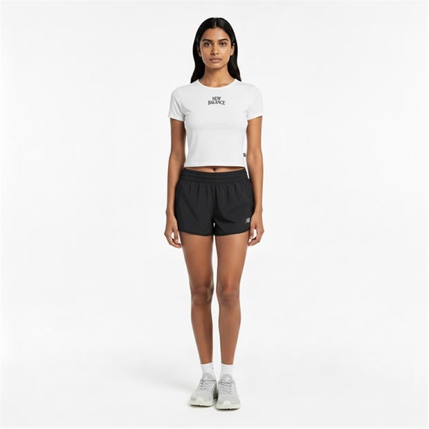 White/Black - New Balance - Women's Crop Top