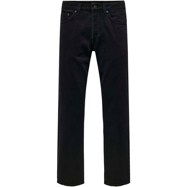 Black - Only and Sons - Men's Straight Leg Jeans