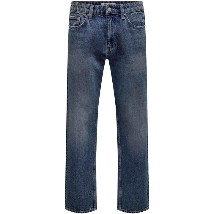 Only And Sons Men's Blue Straight Leg Jeans in Size 36 R, Sports Direct