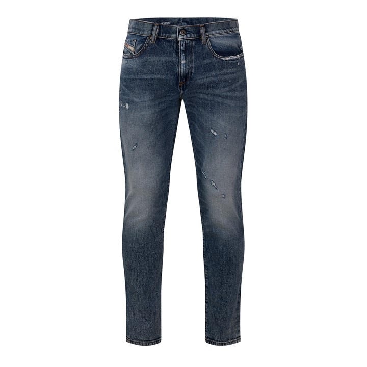 Diesel Men's 2019 D-Strukt Slim Fit Jeans - Blue Denim - 27W R - Image 3