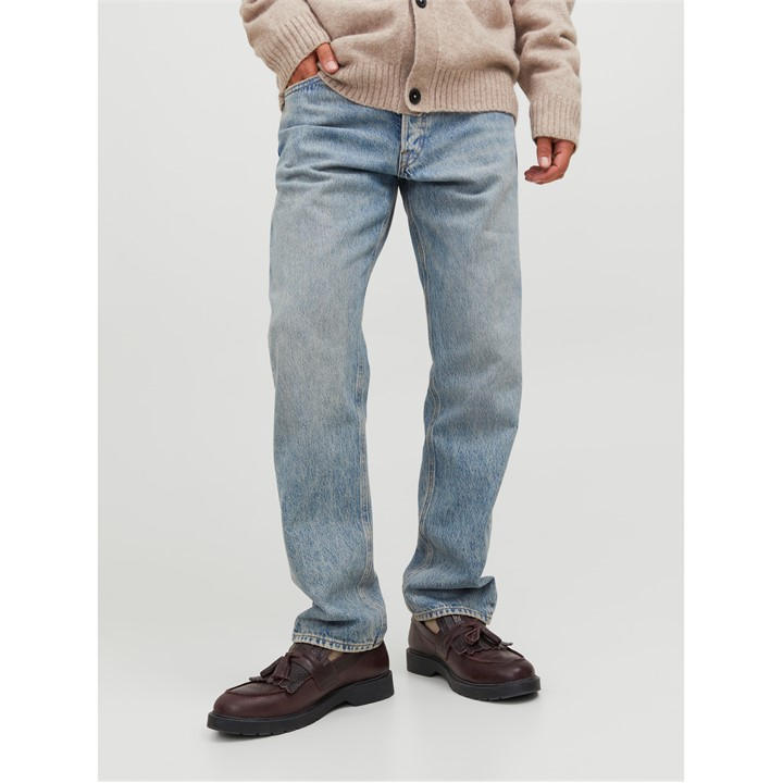 Jack And Jones Men's Blue Chris Jean Straight Leg Jeans in Size 34 R, Sports Direct