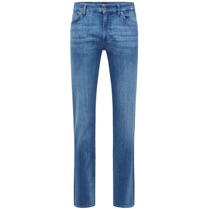 Boss Men's Blue Maine3 Slim Fit Jeans in Size 35W XL, Sports Direct