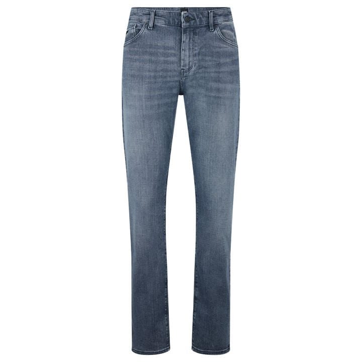 Boss Men's Grey Maine3 Slim Fit Jeans in Size 34 L, Sports Direct