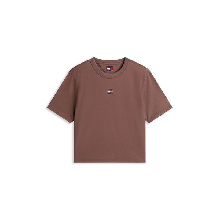 Tommy Jeans Women's Brown Logo T-Shirt in Size 14, Sports Direct