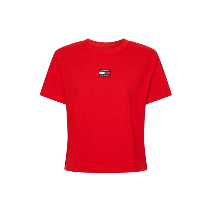 Tommy Jeans Women's Red Logo T-Shirt in Size 16, Sports Direct