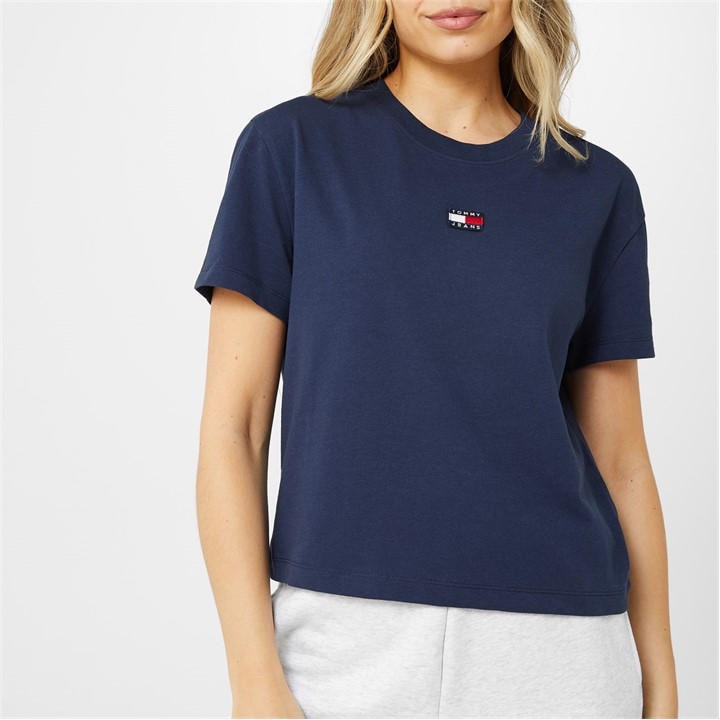 Tommy Jeans Women's Blue Logo T-Shirt in Size 16, Sports Direct