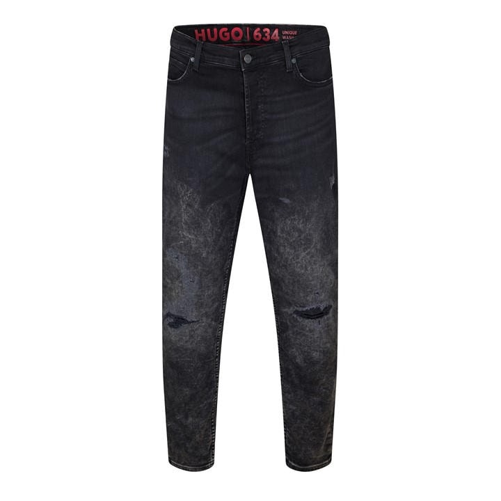 Hugo Men's Grey 634 102 Slim Fit Jeans in Size M, Sports Direct