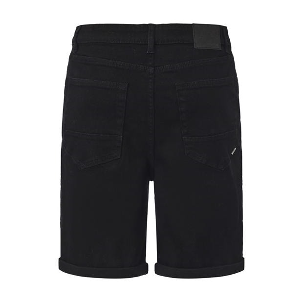 Black - Firetrap - Men's Cotton 5 Pocket Denim Shorts