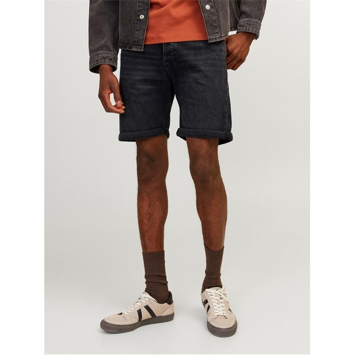 Jack And Jones Men's Black Denim Shorts Large