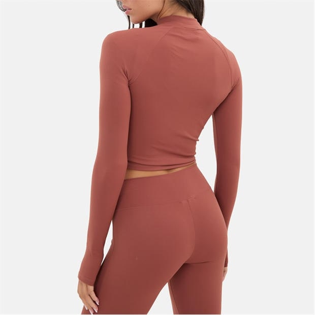Mocha - I Saw It First - Zip Thru Long Sleeve Top