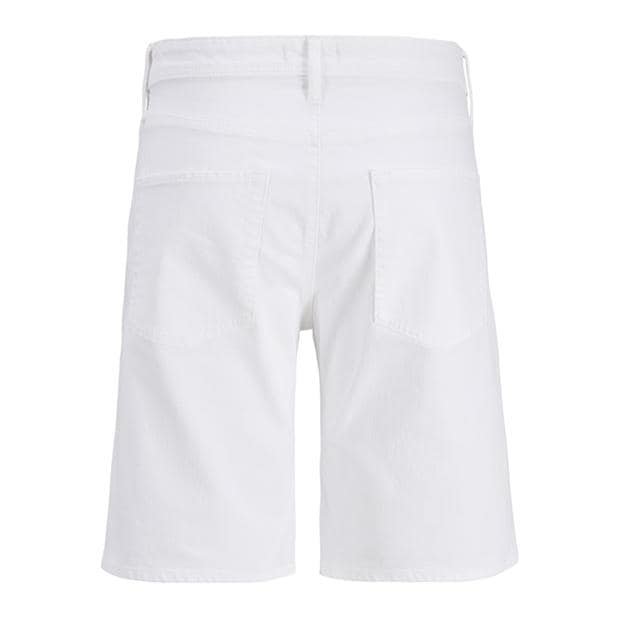 Optic White - Jack and Jones - Mens Rick Slim Denim Shorts