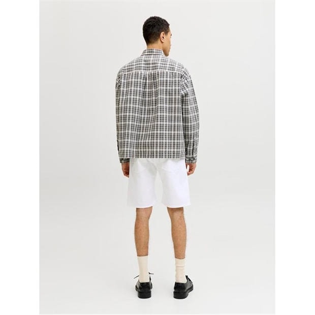 Optic White - Jack and Jones - Mens Rick Slim Denim Shorts