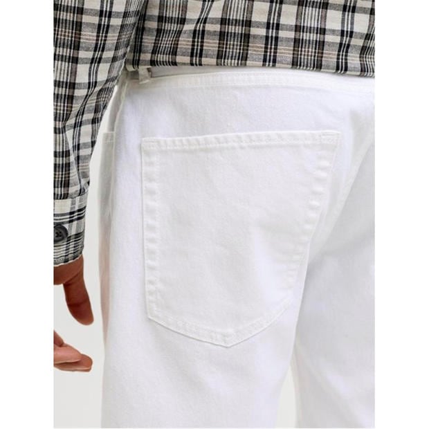 Optic White - Jack and Jones - Mens Rick Slim Denim Shorts