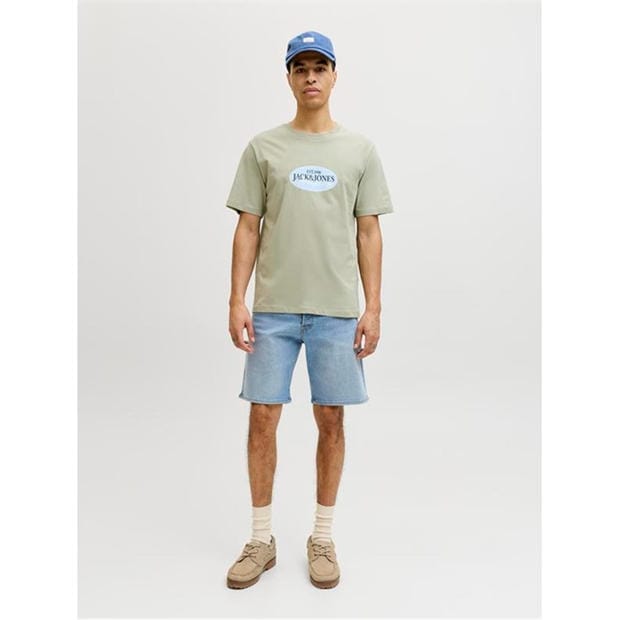 Lt Blue Denim - Jack and Jones - Mens Rick Slim Denim Shorts