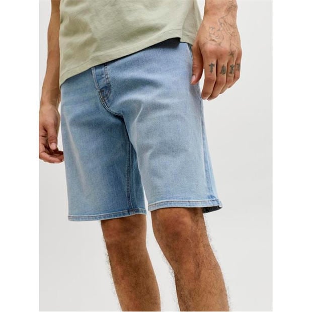 Lt Blue Denim - Jack and Jones - Mens Rick Slim Denim Shorts