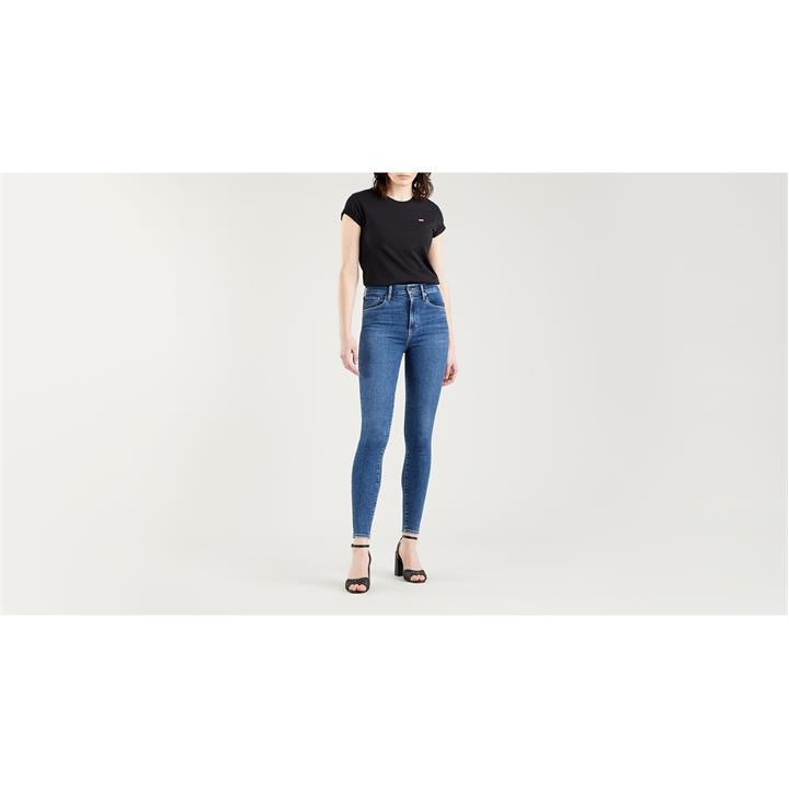 Levis Women's Blue Mile High Super Skinny Jeans in Size 25 L30, Sports Direct