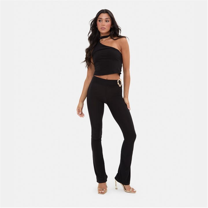 I Saw It First Women's Black Scarf Top in Size 14, Sports Direct