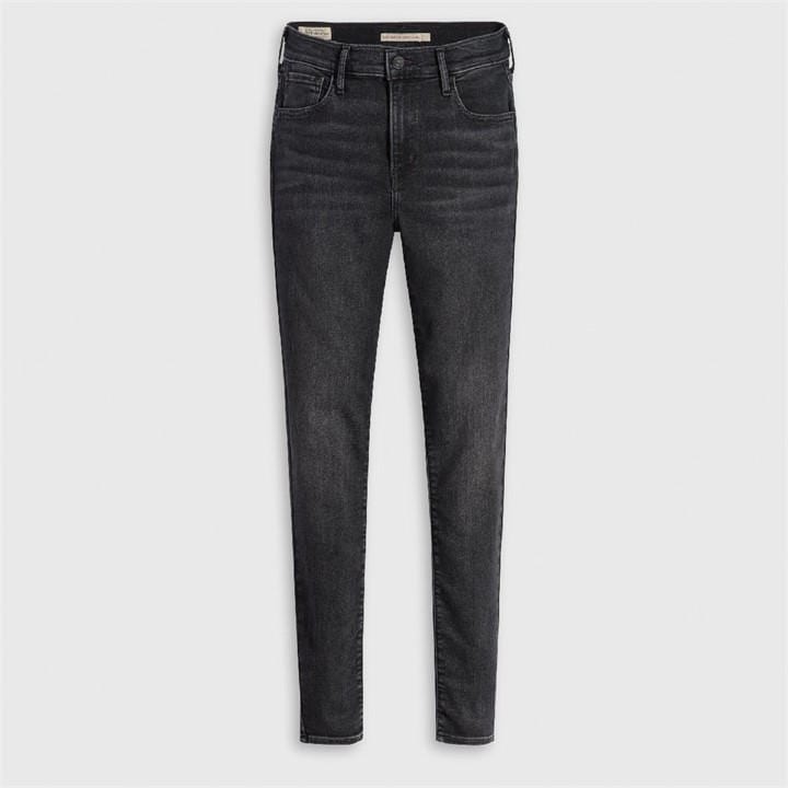 Levis Women's Black 720 High Rise Jeans in Size 25 L32, Sports Direct