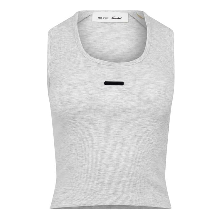 Fear Of God Essentials Women's Grey Ribbed Cami Top in Size 10, Sports Direct