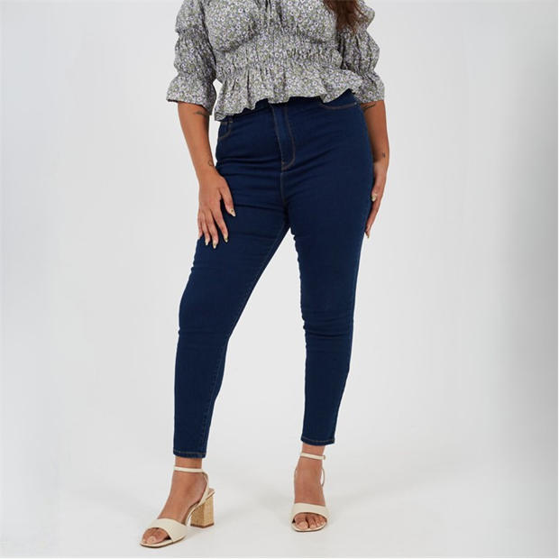 Light Blue - Brave Soul - Womens Plus Size Mid Rise Skinny Jean