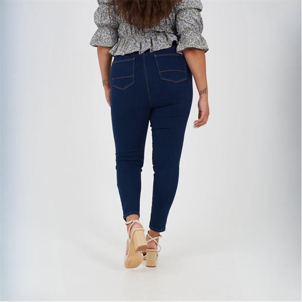 Light Blue - Brave Soul - Womens Plus Size Mid Rise Skinny Jean