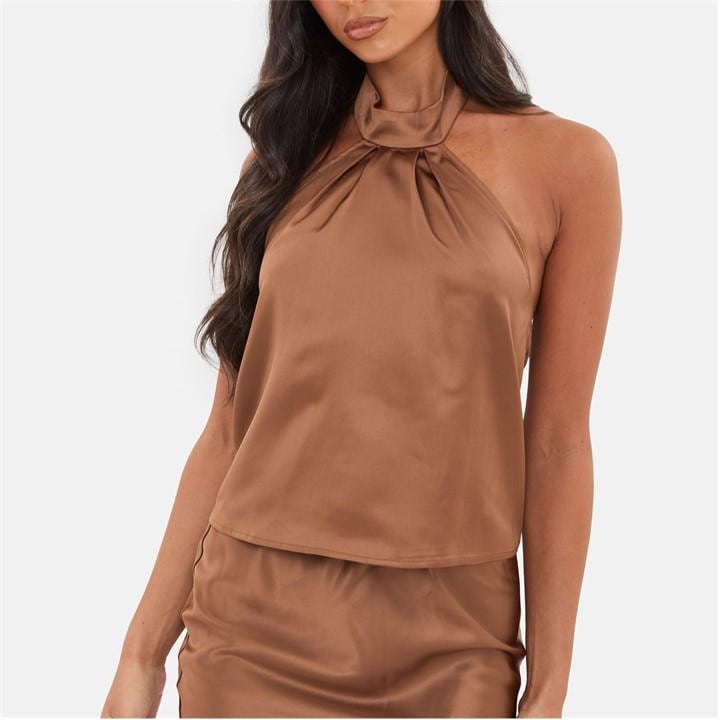 I Saw It First Women's Brown Halter Neck Top - 12 (M) - Image 2