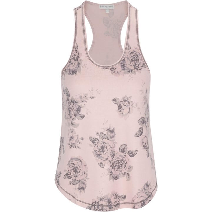 Pj Salvage Women's Pink Scoop-Neck Tank in Size 12, Sports Direct