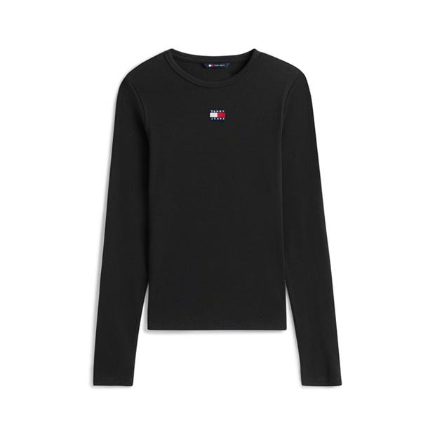 Black - Tommy Jeans - TJ Bdg LS T-Shirt Ld64