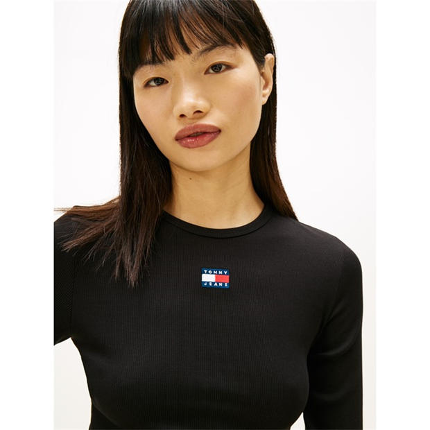 Black - Tommy Jeans - TJ Bdg LS T-Shirt Ld64