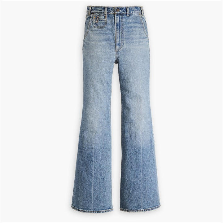 Levis Women's Blue Ribcage Bells Vintage Moment Skinny Jeans in Size 32 R, Sports Direct