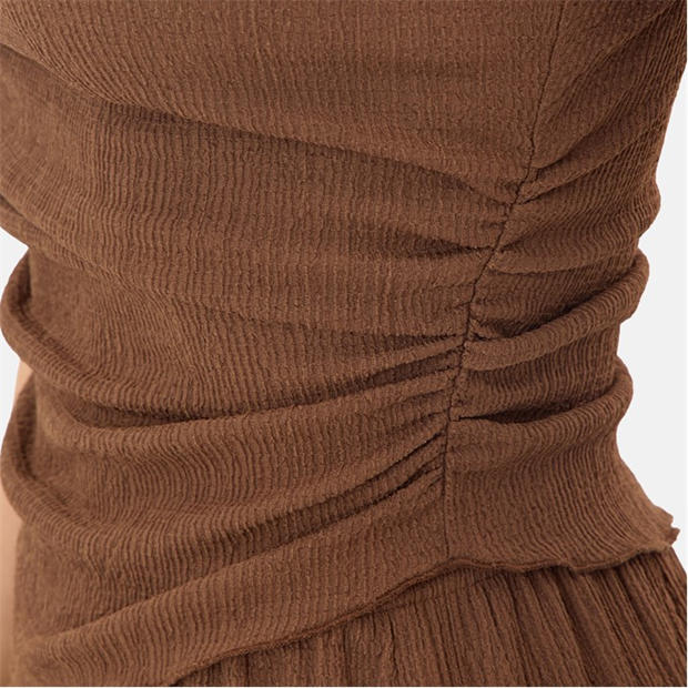 brown - I Saw It First - Textured Ruched Cami Top
