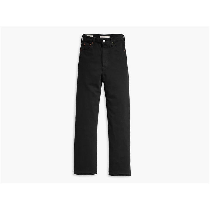 Levis Women's Black Ribcage Jeans in Size 26 L28, Sports Direct