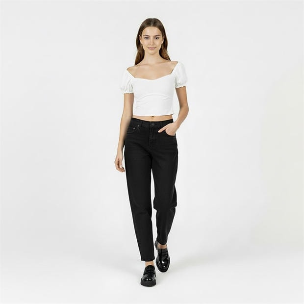 Solid Black - Jack Wills - Stella High Rise Slim Jeans