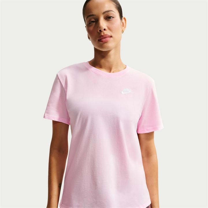 Nike Women's Pink Sportswear Club T-Shirt in Size 10, Sports Direct