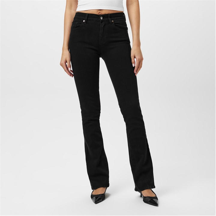 7 For All Mankind Women's Black Bootcut Jeans in Size 25, Sports Direct